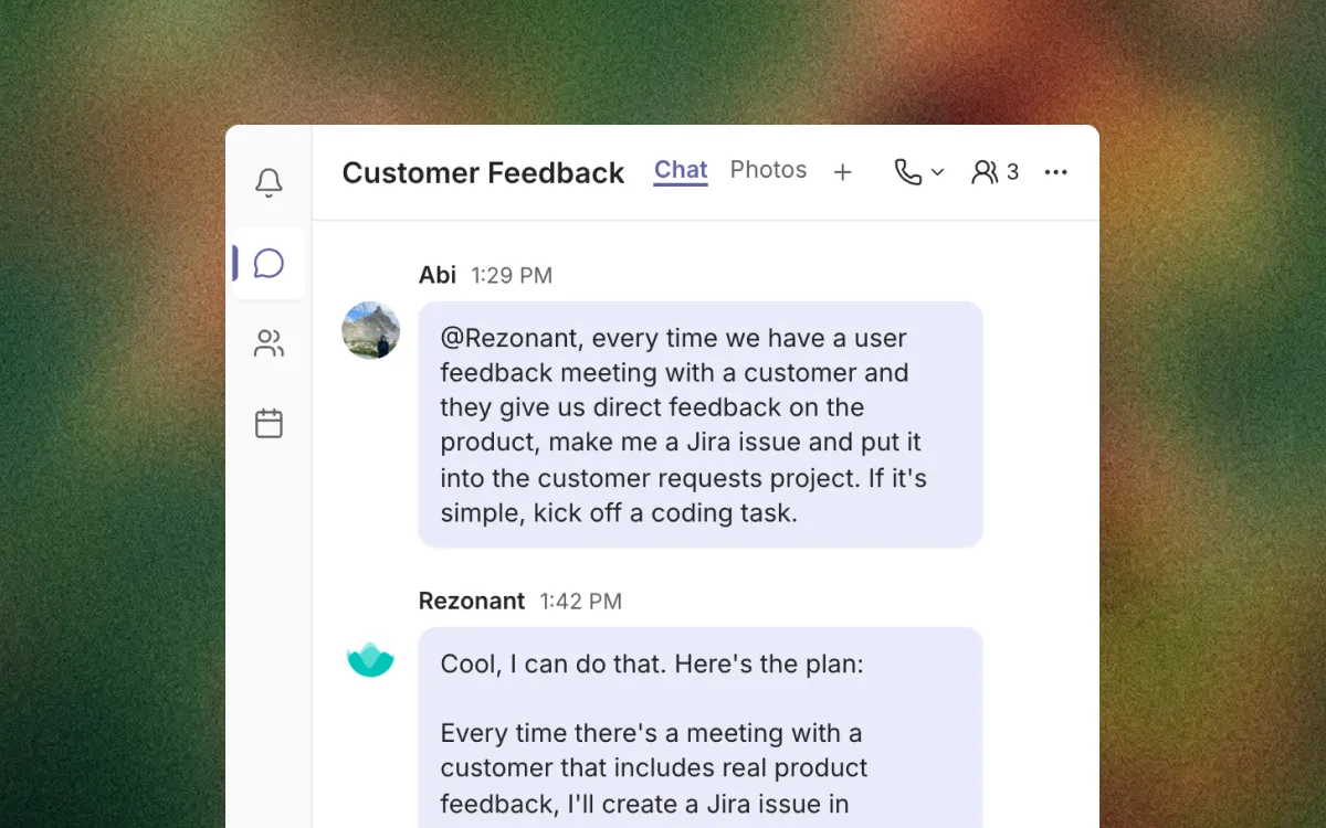 Rezonant pulling context from different team tools